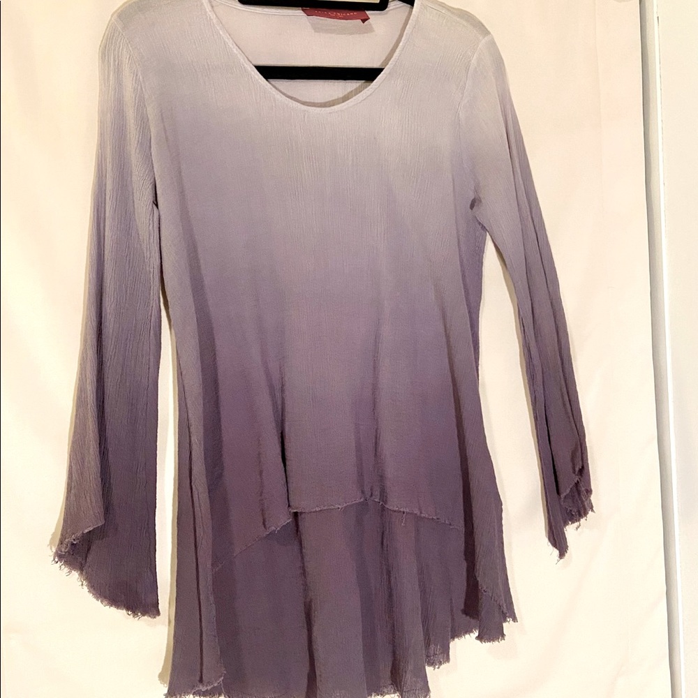 Akira Red Label light-weight dip dyed cotton tunic style blouse. Worn once.